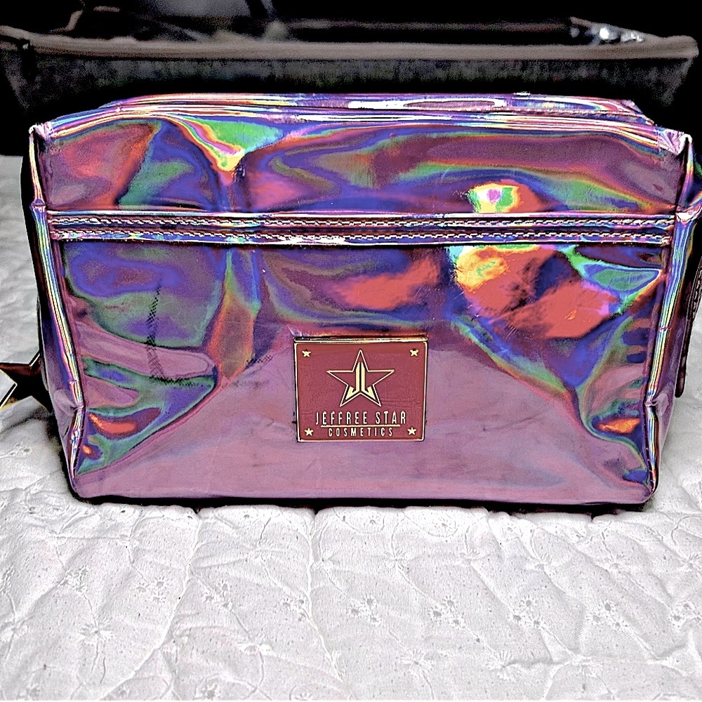 Y2K Jeffree Star Pink Holographic Cosmetic Bag